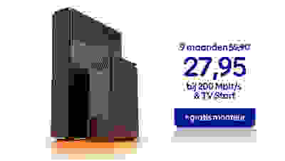 9 maanden 50% korting op Internet & TV plus gratis monteur