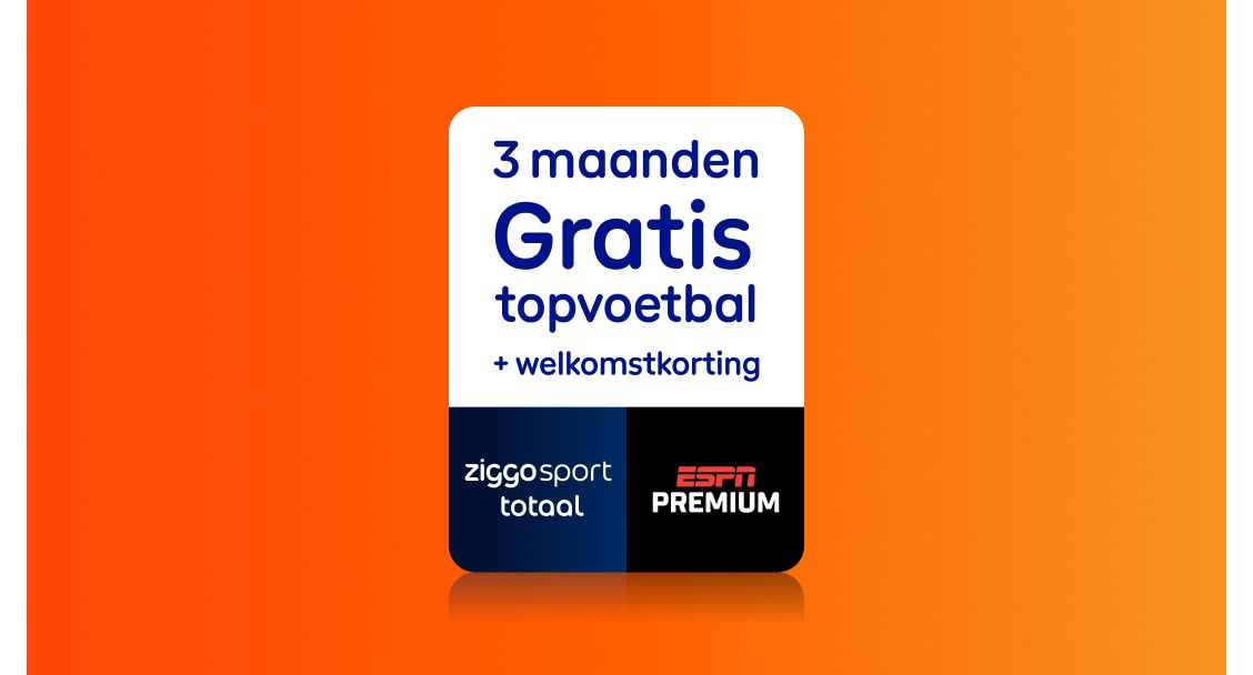 3 maanden gratis topvoetbal + welkomstkorting