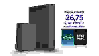 9 maanden 50% korting op Internet & TV + welkomstcadeau SkyShowtime, Disney+ of HBO Max