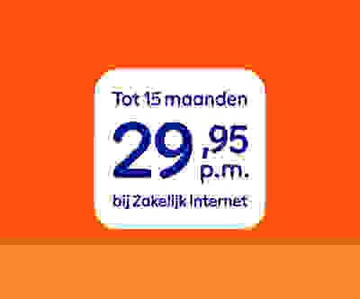 Tot 15 maanden korting op Zakelijk Internet: € 29,95 per maand