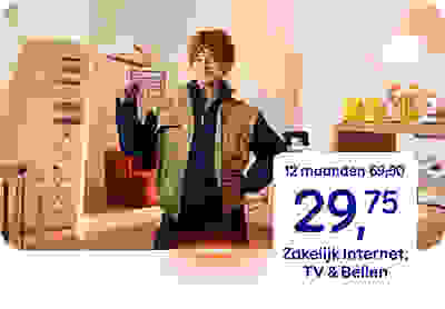 Zakelijk Internet TV en Bellen 12 maanden van € 69,50 voor € 29,75