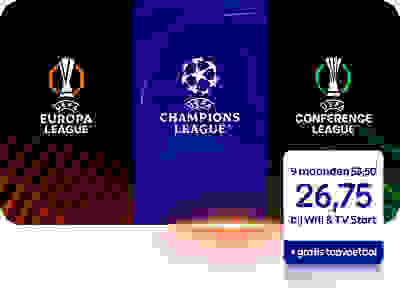 12 maanden van 53,50, nu voor 26,75 bij Wifi & TV Start + gratis topvoetbal
