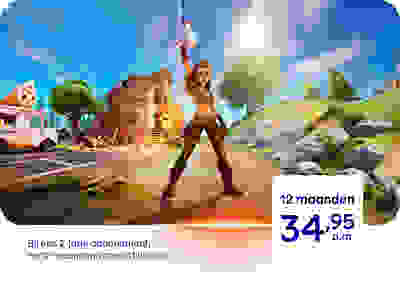 12 maanden 34,95 per maand + gratis monteur. Bij een 2-jarig abonnement, na 12 maanden vanaf 41,95 p.m.