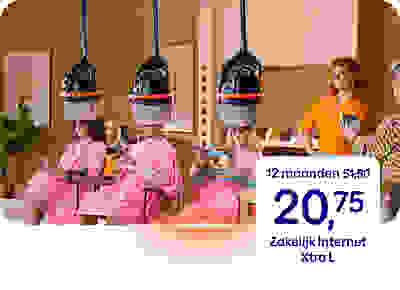 Zakelijk Internet Xtra L 12 maanden van € 51,50 voor € 20,75 per maand