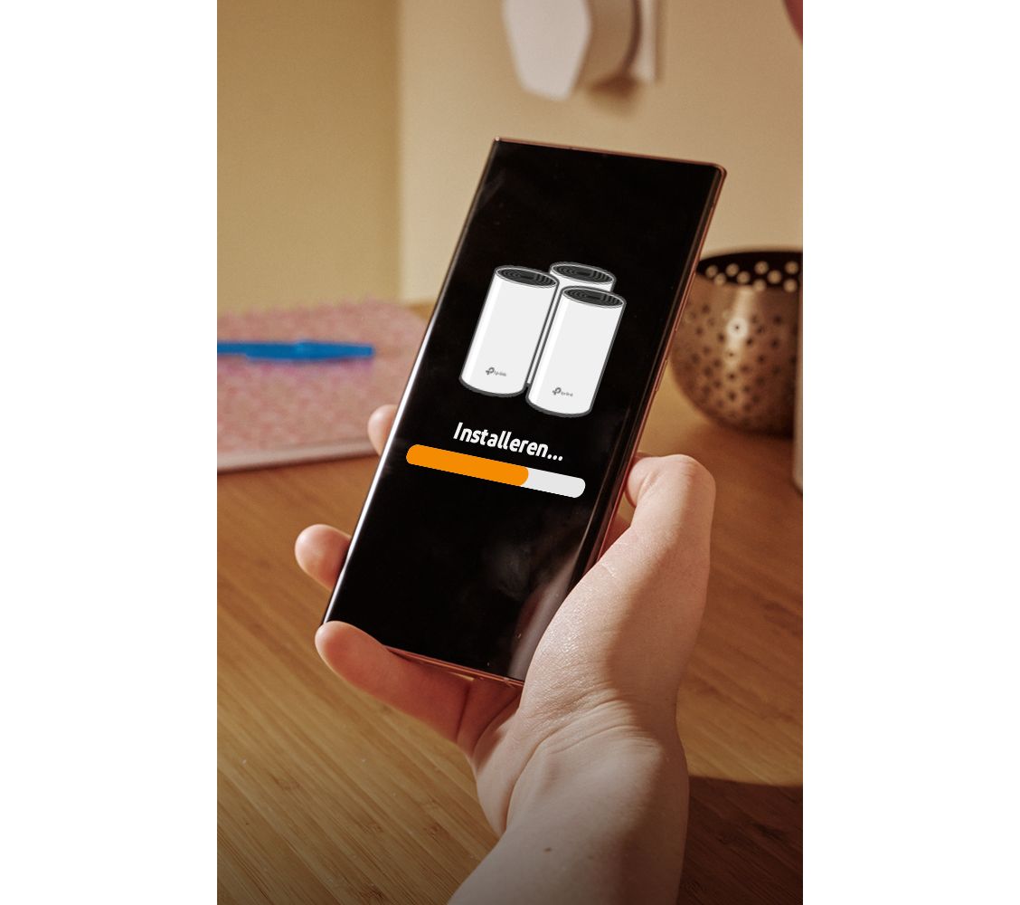 Deco app die aan het installeren is