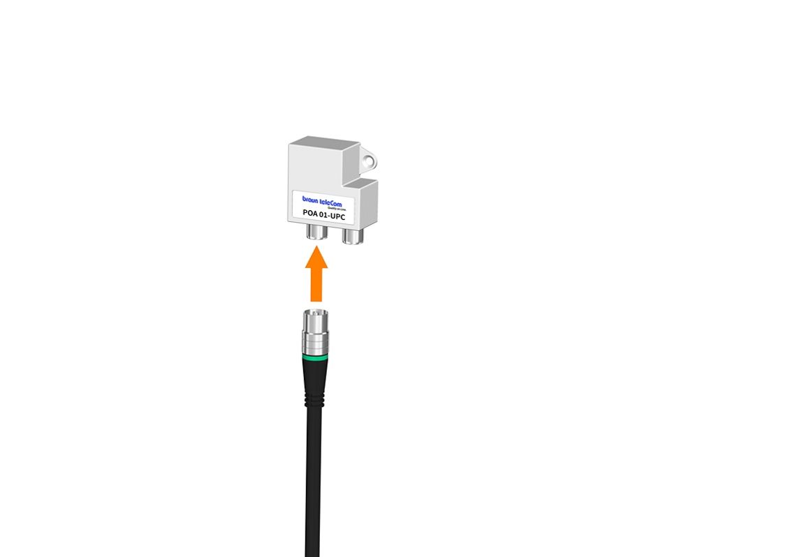 Kabel uit opdruksplitter halen