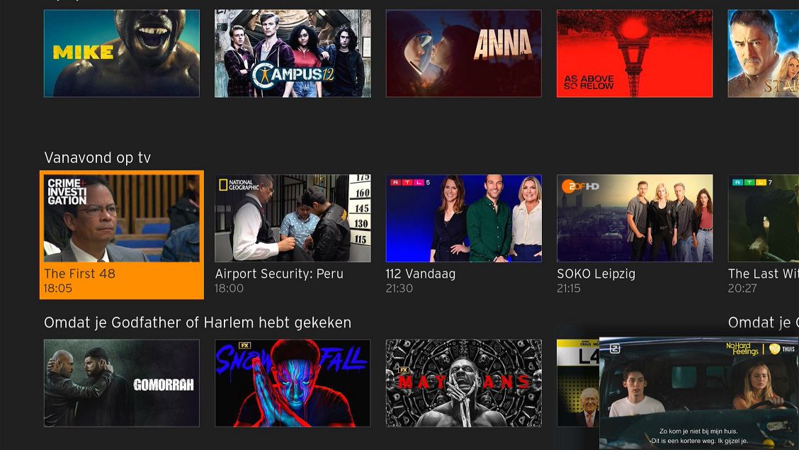 Nieuw hoofdmenu van je mediabox