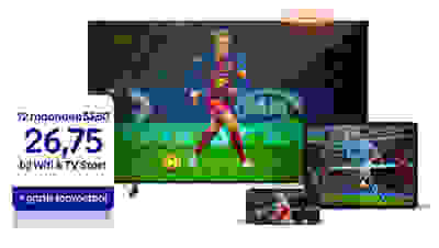 12 maanden van 53,50, nu voor 26,75 bij Wifi & TV Start + gratis topvoetbal