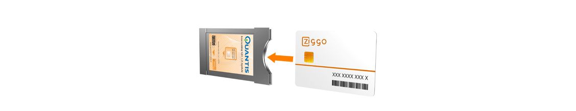 Plaats de smartcard met de chip aan de kant van de sticker