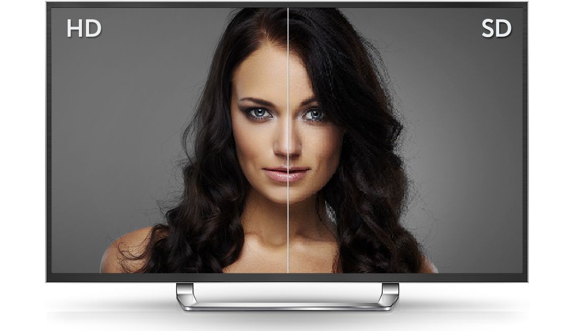 Het verschil tussen HD en SD op een televisie